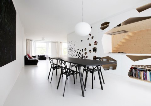 Komplet nowoczesnych krzeseł krzesło do salonu czarne 4 sztuki ModernHome