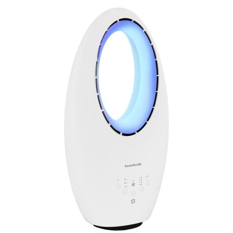 Nowoczesny wentylator stojący bezłopatkowy podłogowy 60W 3 tryby pracy pilot timer podświetlenie LED Nowoczesny wentylator stojący bezłopatkowy podłogowy 60W 3 tryby pracy pilot timer podświetlenie LED