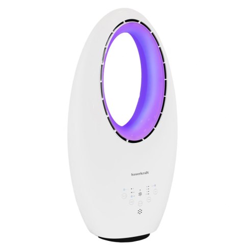 Nowoczesny wentylator stojący bezłopatkowy podłogowy 60W 3 tryby pracy pilot timer podświetlenie LED Nowoczesny wentylator stojący bezłopatkowy podłogowy 60W 3 tryby pracy pilot timer podświetlenie LED