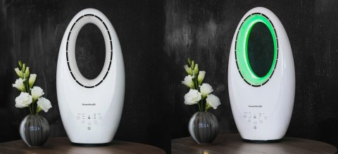 Nowoczesny wentylator stojący bezłopatkowy podłogowy 60W 3 tryby pracy pilot timer podświetlenie LED Nowoczesny wentylator stojący bezłopatkowy podłogowy 60W 3 tryby pracy pilot timer podświetlenie LED