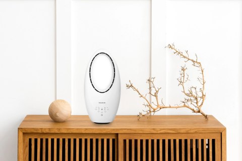 Nowoczesny wentylator stojący bezłopatkowy podłogowy 60W 3 tryby pracy pilot timer podświetlenie LED Nowoczesny wentylator stojący bezłopatkowy podłogowy 60W 3 tryby pracy pilot timer podświetlenie LED