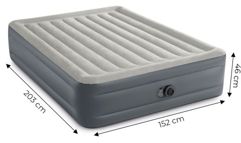 Duży dmuchany materac 203x152 cm z wbudowaną pompką INTEX 64126ND Duży dmuchany materac 203x152 cm z wbudowaną pompką INTEX 64126ND