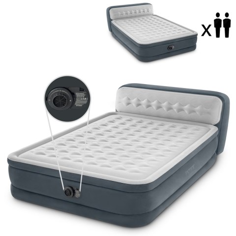 Materac łóżko 236x152 cm z pompką 2-osobowy DELUXE INTEX 64448ND Materac łóżko 236x152 cm z pompką 2-osobowy DELUXE INTEX 64448ND