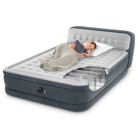 Materac łóżko 236x152 cm z pompką 2-osobowy DELUXE INTEX 64448ND Materac łóżko 236x152 cm z pompką 2-osobowy DELUXE INTEX 64448ND