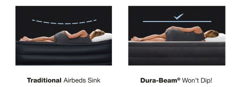 Materac łóżko 236x152 cm z pompką 2-osobowy DELUXE INTEX 64448ND Materac łóżko 236x152 cm z pompką 2-osobowy DELUXE INTEX 64448ND