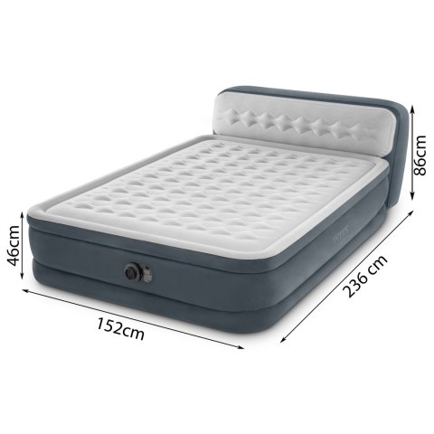 Materac łóżko 236x152 cm z pompką 2-osobowy DELUXE INTEX 64448ND Materac łóżko 236x152 cm z pompką 2-osobowy DELUXE INTEX 64448ND