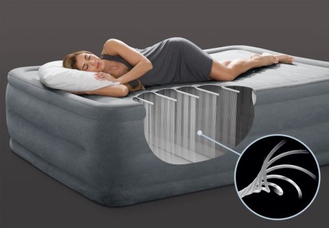 Materac łóżko do spania dwuosobowy z pompką automatyczną 203x152 cm INTEX 64418ND Materac łóżko do spania dwuosobowy z pompką automatyczną 203x152 cm INTEX 64418ND