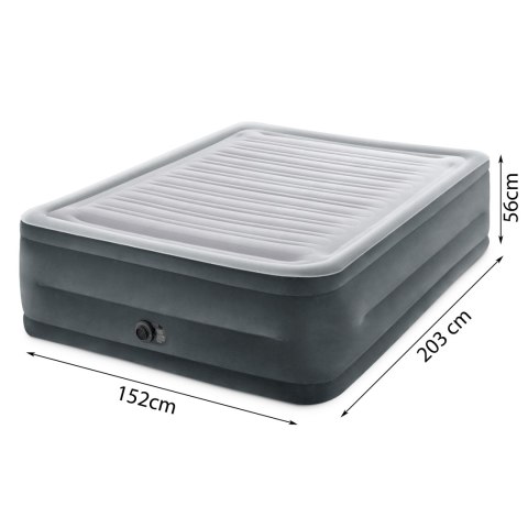 Materac łóżko do spania dwuosobowy z pompką automatyczną 203x152 cm INTEX 64418ND Materac łóżko do spania dwuosobowy z pompką automatyczną 203x152 cm INTEX 64418ND