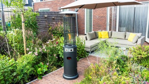 Ogrzewacz parasol gazowy grzejnik 11 kW szklany na ogród patio reduktor wąż pokrowiec MultiGarden Ogrzewacz parasol gazowy grzejnik 11 kW szklany na ogród patio reduktor wąż pokrowiec MultiGarden